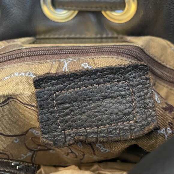 BULGA Y2K Schiaparelli's Butterfly Autumn 2007 Brown Leather Shoulder Bag - Picture 7 of 15